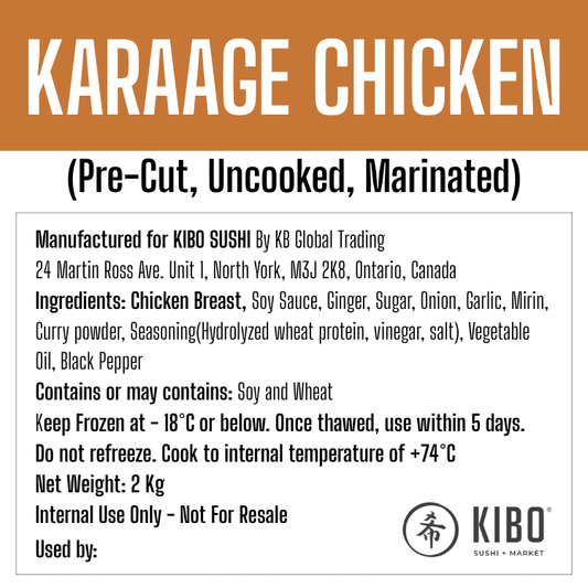 CHICKEN, KARAAGE 2KG/EA