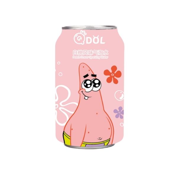 QDOL SPONGEBOB DRINK - PEACH (Patrick Star) 330ML 24/CS