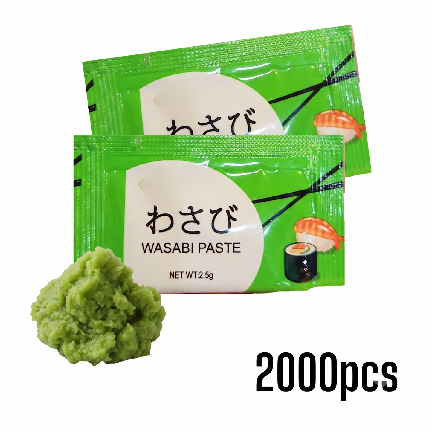 WASABI PASTE TAKE- OUT 2.5G 2000PCS 4 BAG/CS