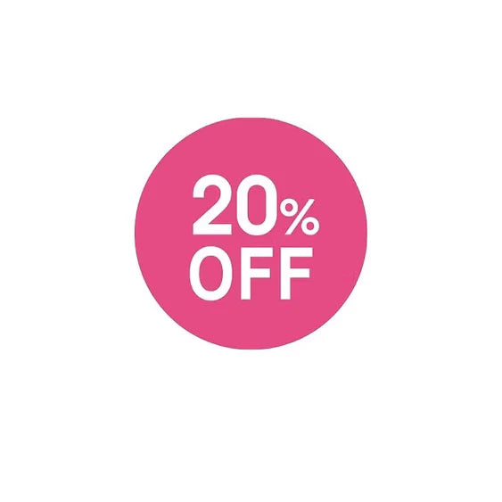STICKER -20% OFF (4.5CM) 500PCS/EA