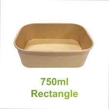 RECTANGULAR PAPER CONTAINER 750ML 300PC /CS