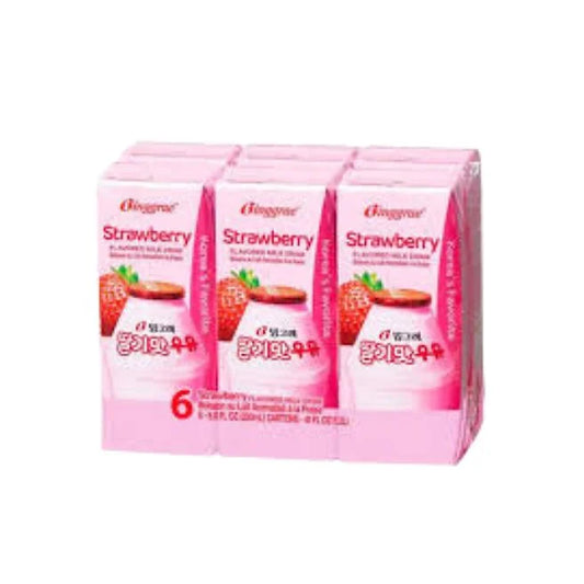 BINGGRAE STRAWBERRY FLAVORED MILK 200ML/24/CS