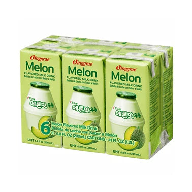 BINGGRAE MELON FLAVORED MILK 200ML/24/CS
