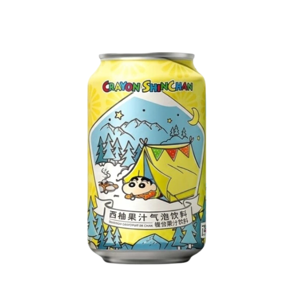 CRAYON SHINCHAN GRAPEFRUIT JUICE SPARKLING DRINK 330ML 24/CS