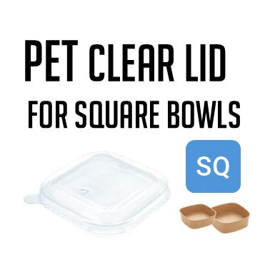 PET CLEAR LID FOR SQUARE BOWLS 300PCS/CS