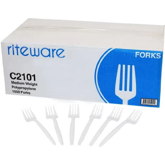 PP WHITE FORKS 1000PCS/CS