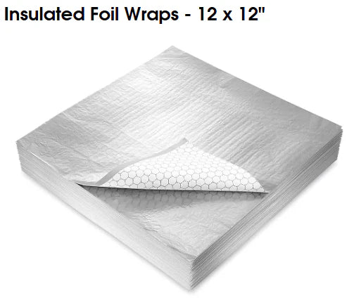 HAMBURGER 12X12 FOIL WRAP SHEETS 1000PCS/CS