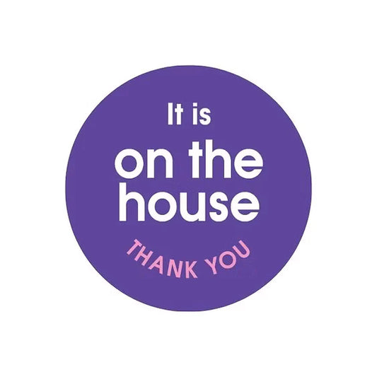 STICKER -ON THE HOUSE (4.5CM) 500PCS/EA
