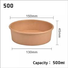 16OZ-500ML KRAFT PAPER SALAD BOWL 300PCS/CS