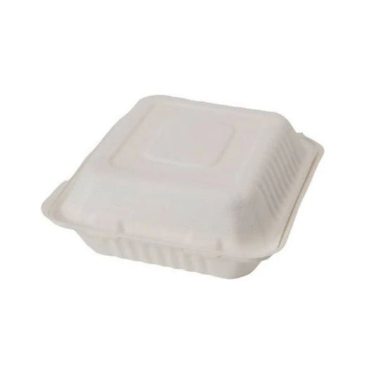 CLAMCHELL COMPOSTABLE FOOD BOX 6" (SQUARE) 200PCS/CS