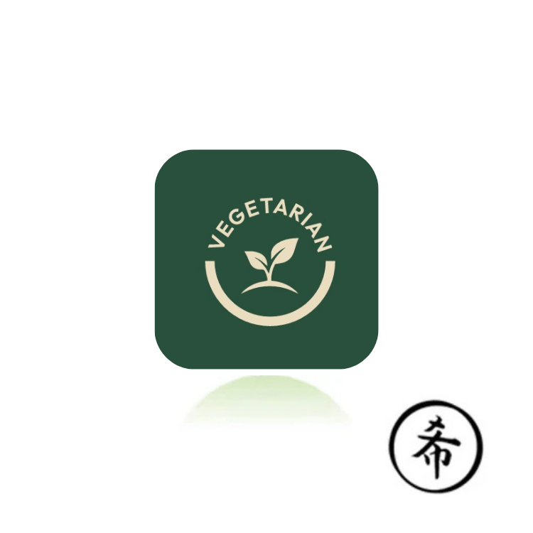STICKER - VEGETERIAN (1 INCH SQUARE) 500PCS/EA