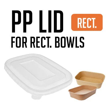PP LID FOR RECTANGULAR BOWLS 300PCS/CS