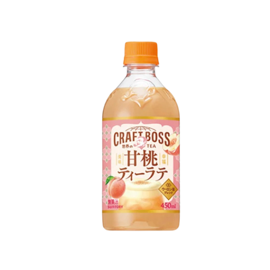 SUNTORY CRAFT BOSS PEACH TEA LATTE 450ML 24/CS