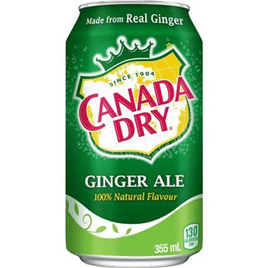 CANADA DRY GINGER ALE CANS 355ML 24/CS