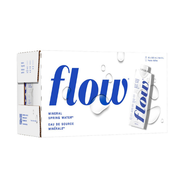 FLOW NATURALLY ALKALINE SPRING WATER 18 × 500 ML