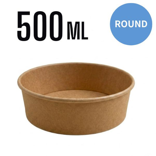 16OZ-500ML KRAFT PAPER SALAD BOWL 300PCS/CS